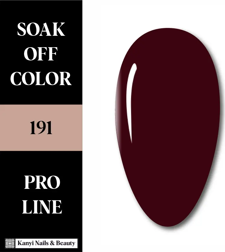 SEMIPERMANENTE 191 10 ML El Borgoña Profundo de Máximo Lujo ✨ Gel