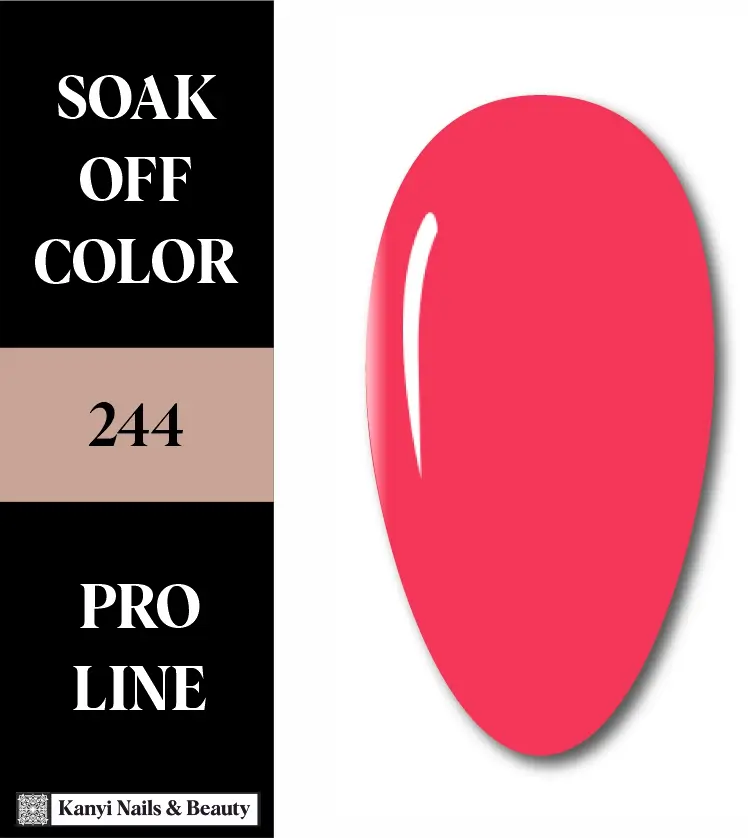 SEMIPERMANENTE 244 10 ML Rosa Vibrante: No Pasarás Desapercibida Gel