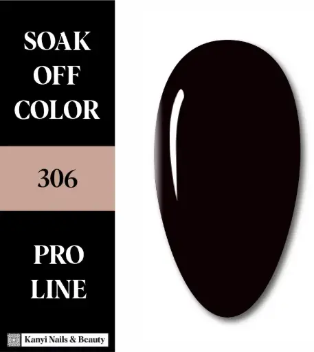 SEMIPERMANENTE 306 10 ML El Negro Onix de Alta Costura ✨Gel