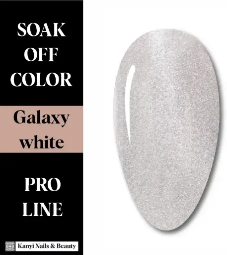 SEMIPERMANENTE GALAXY WHITE 10 ML ¡Lleva el brillo del universo a tus manos!