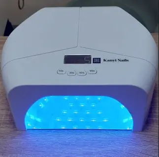 Lámpara LED/UV Profesional Kanyi Nails – Máxima Potencia y Curado Uniforme (54W) 72 leds
